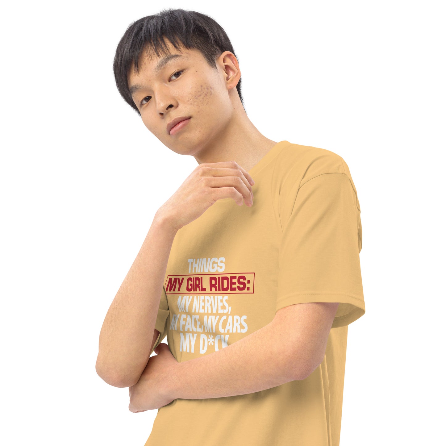 "My Girl Rides" Men’s premium heavyweight tee